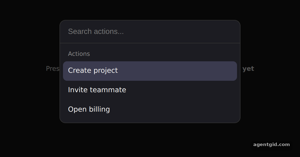 Cmd+K command dialog in cmdk: screenshot of the example running