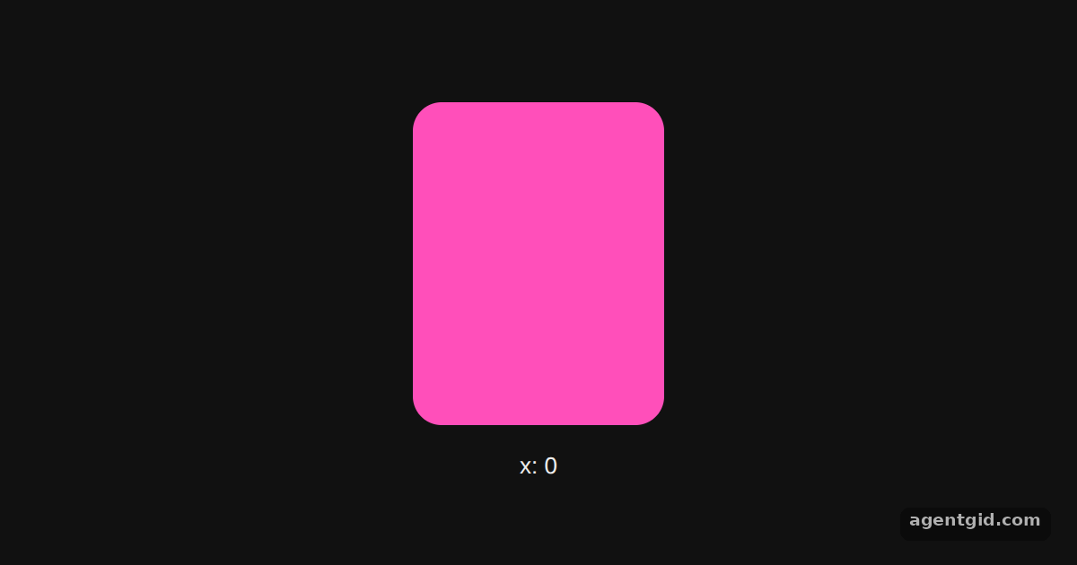 Drag with useTransform in Framer Motion: screenshot of the example running