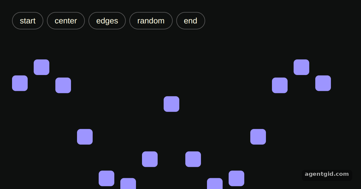 Staggered animations in GSAP: screenshot of the example running