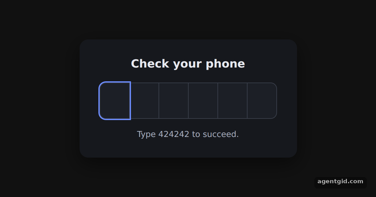 Auto-submit a code with onComplete: screenshot of the example running