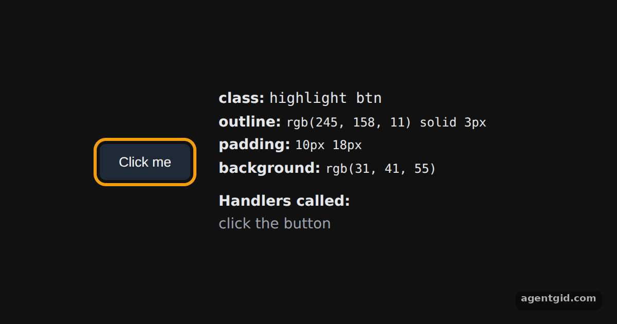 How Radix Slot merges props: screenshot of the example running