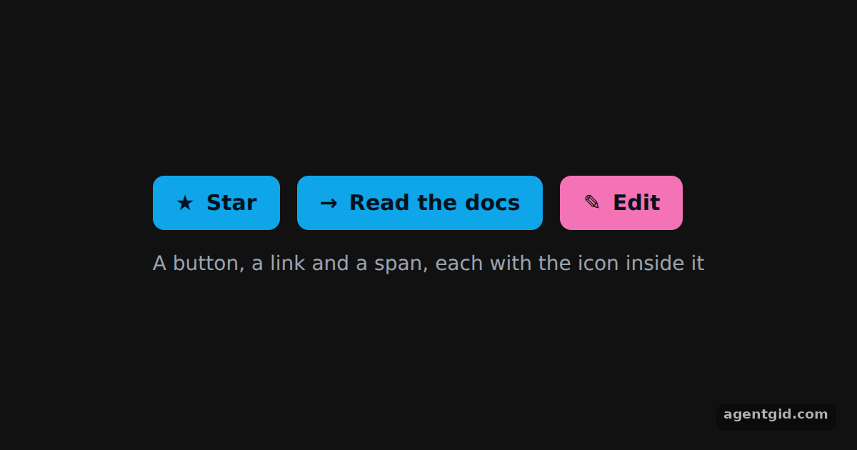 Icon button with Radix Slottable: screenshot of the example running