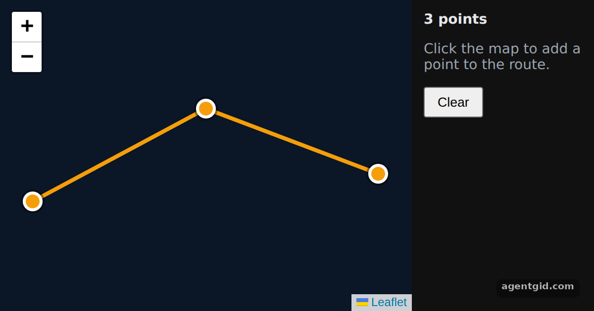 Adding markers on click in React Leaflet: screenshot of the example running