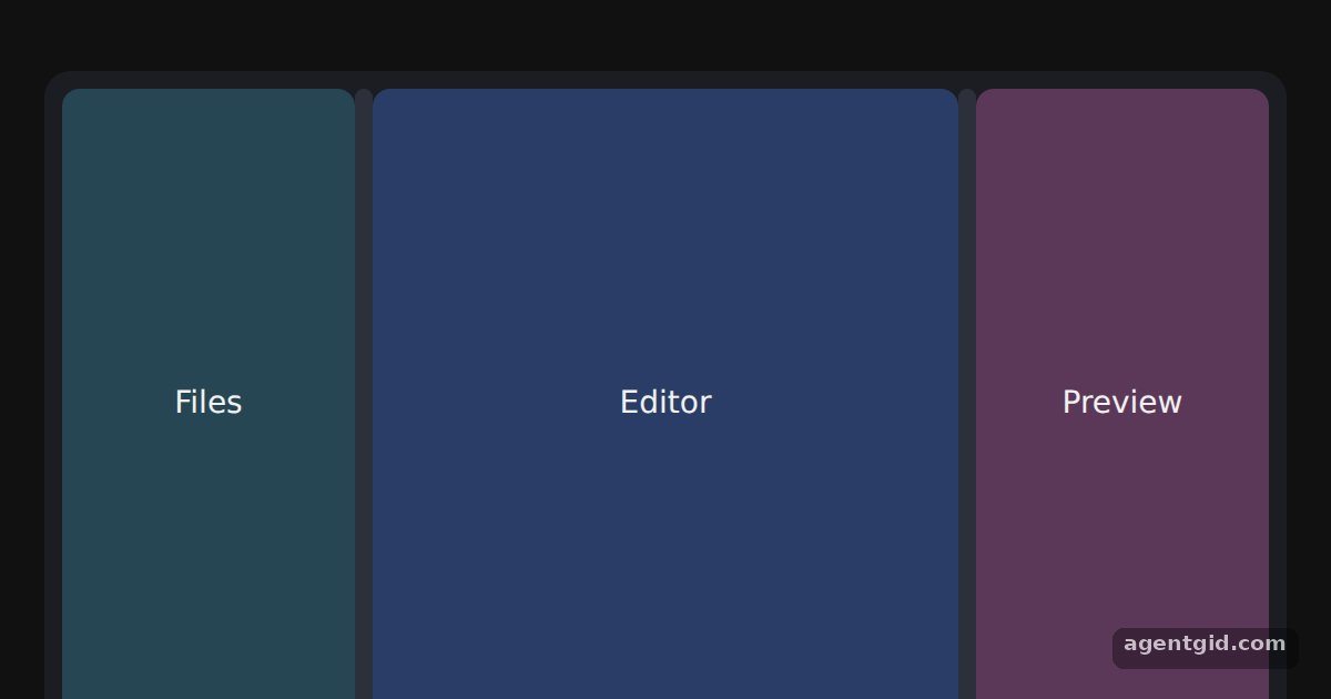 Horizontal resizable panels with react-resizable-panels: screenshot of the example running