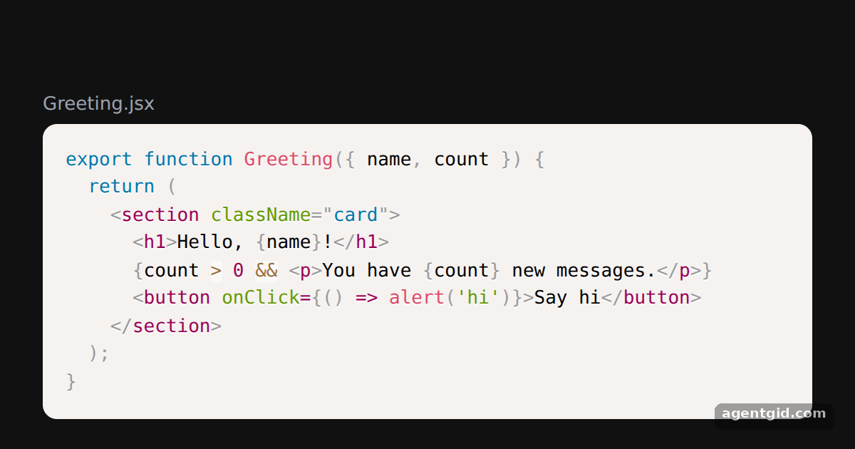 Prism highlighting for JSX: screenshot of the example running