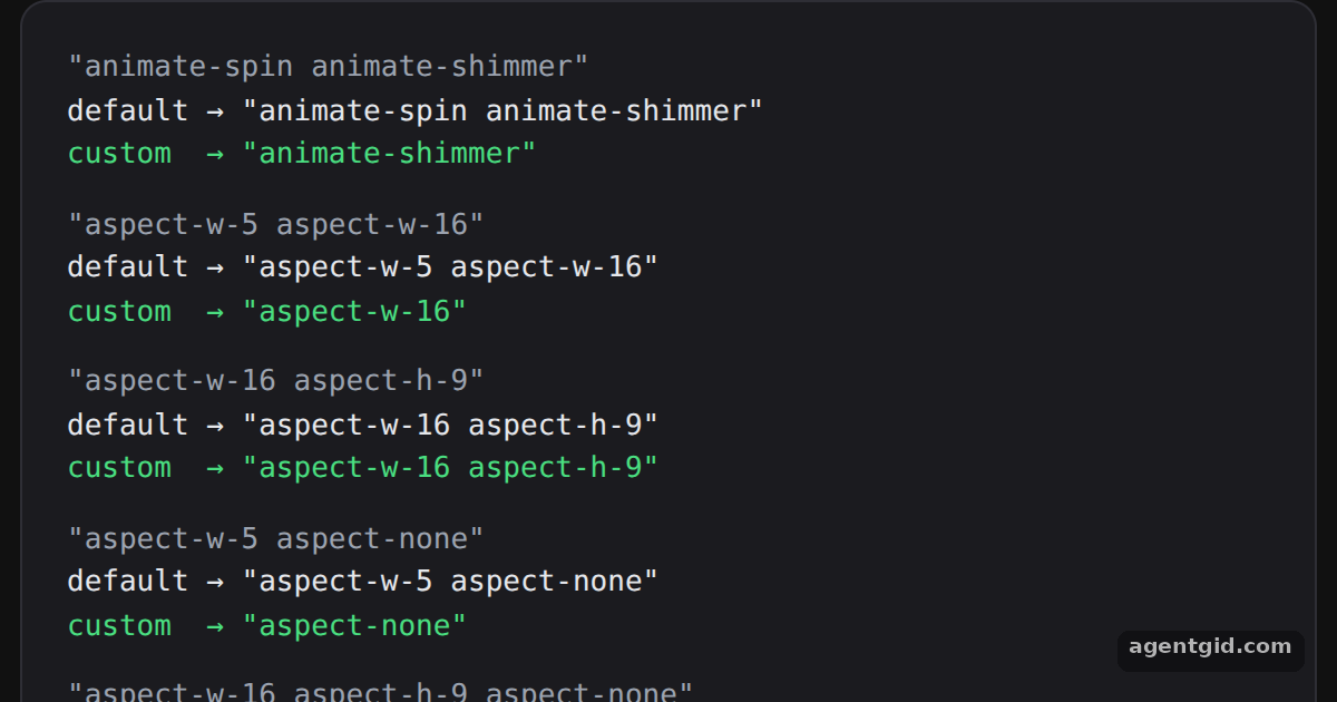 Custom class groups in tailwind-merge: screenshot of the example running