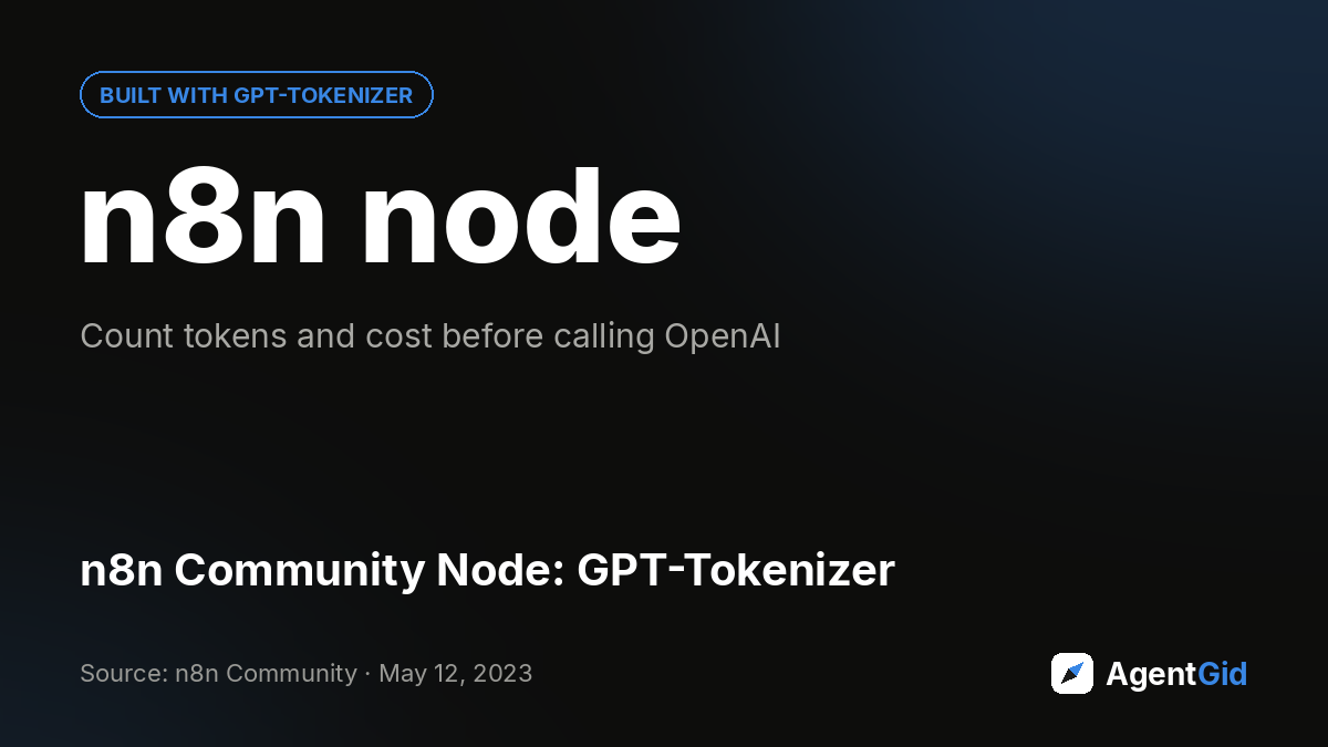 n8n Community Node: GPT-Tokenizer