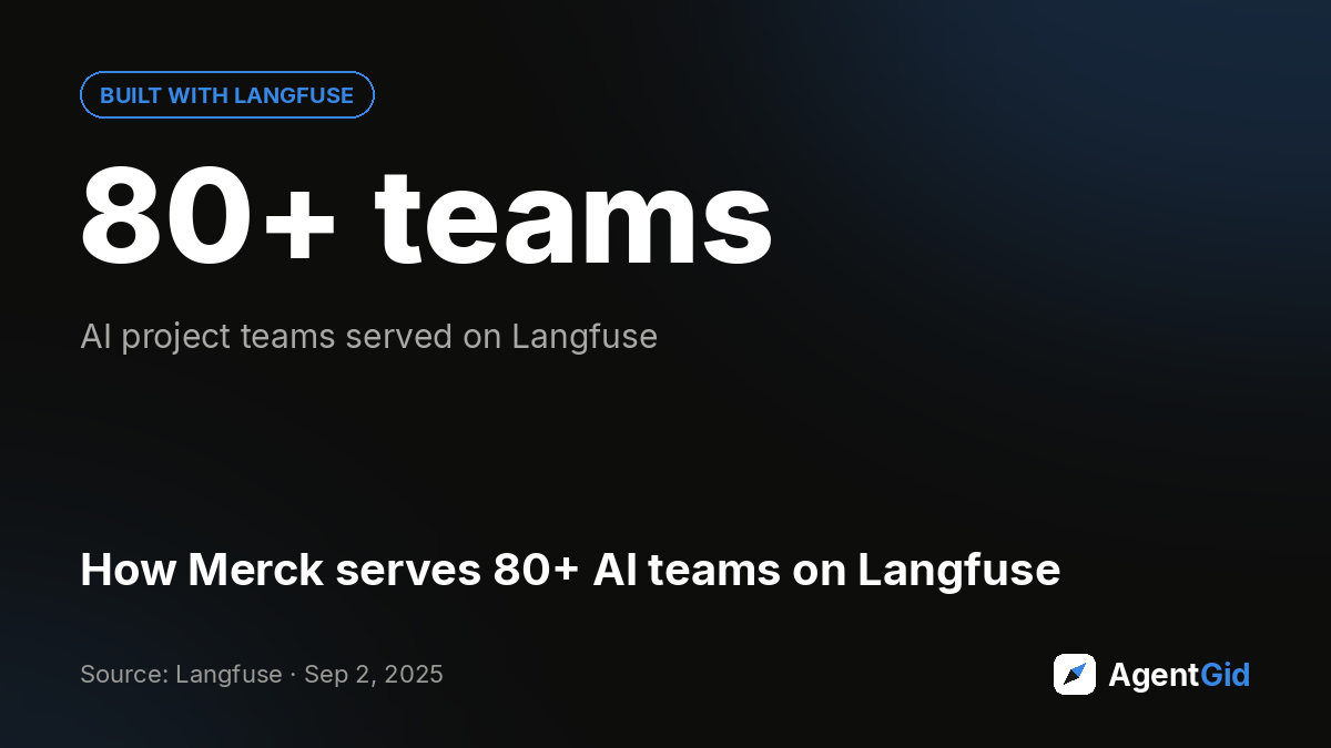 How Merck serves 80+ AI teams on Langfuse
