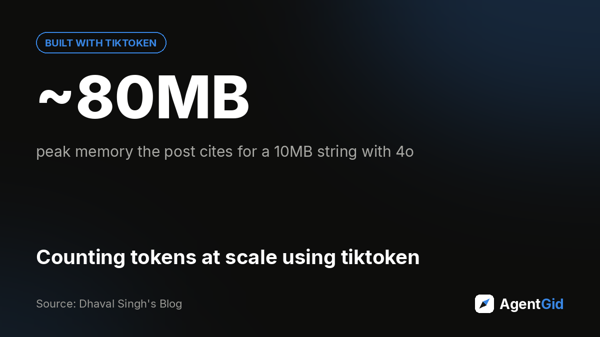 Counting tokens at scale using tiktoken